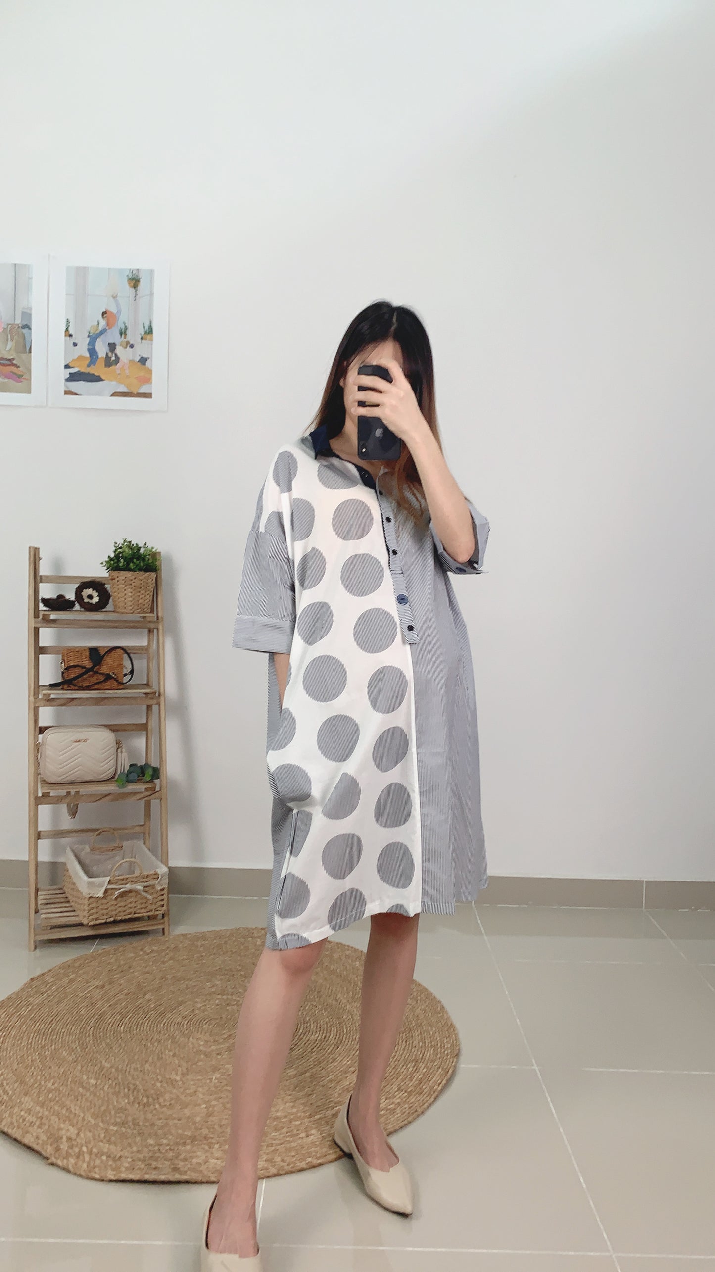 Ethor Navy Blue Collar Dress