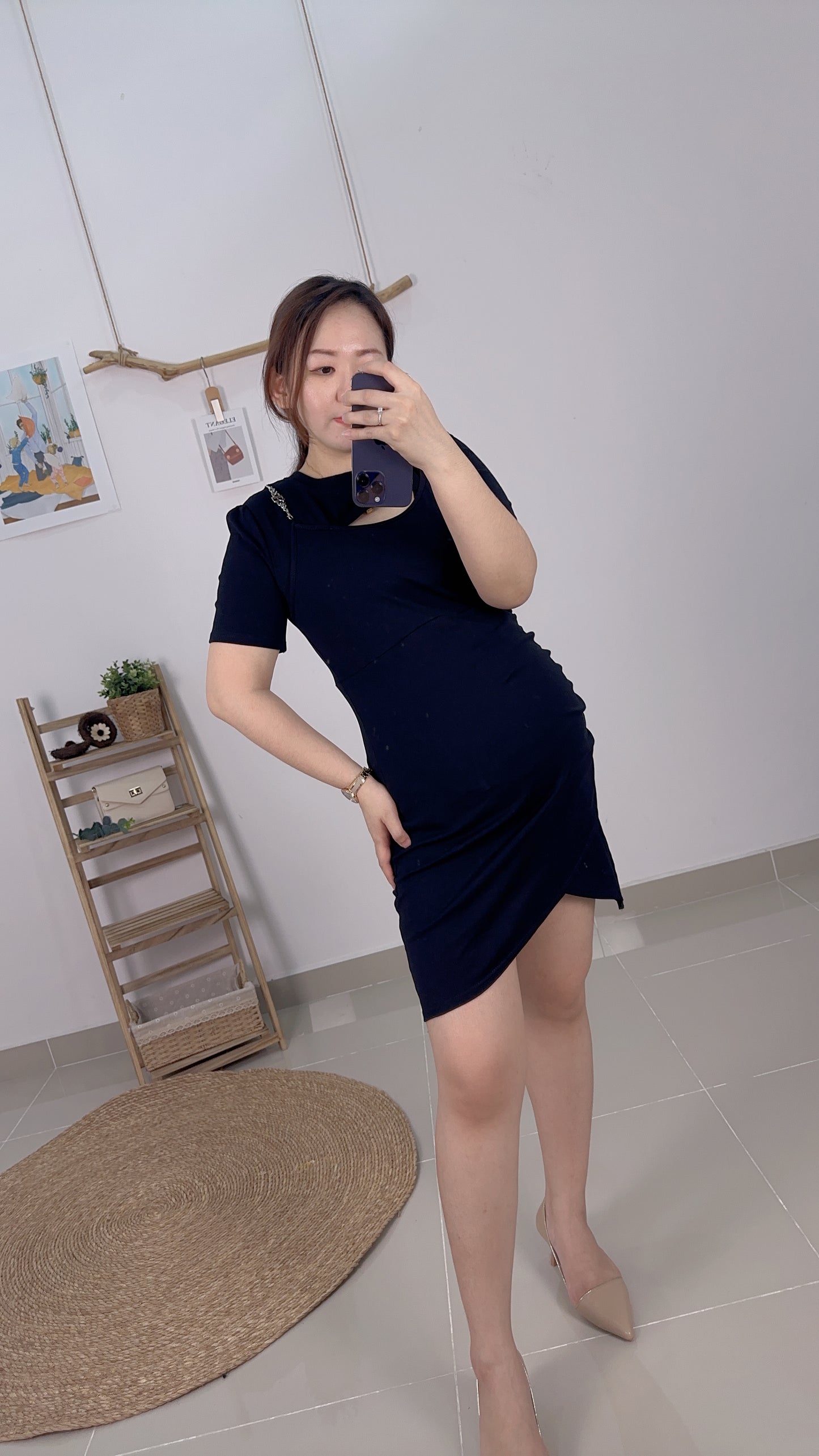 Lovince-Eli Sleeved Fitted Dress