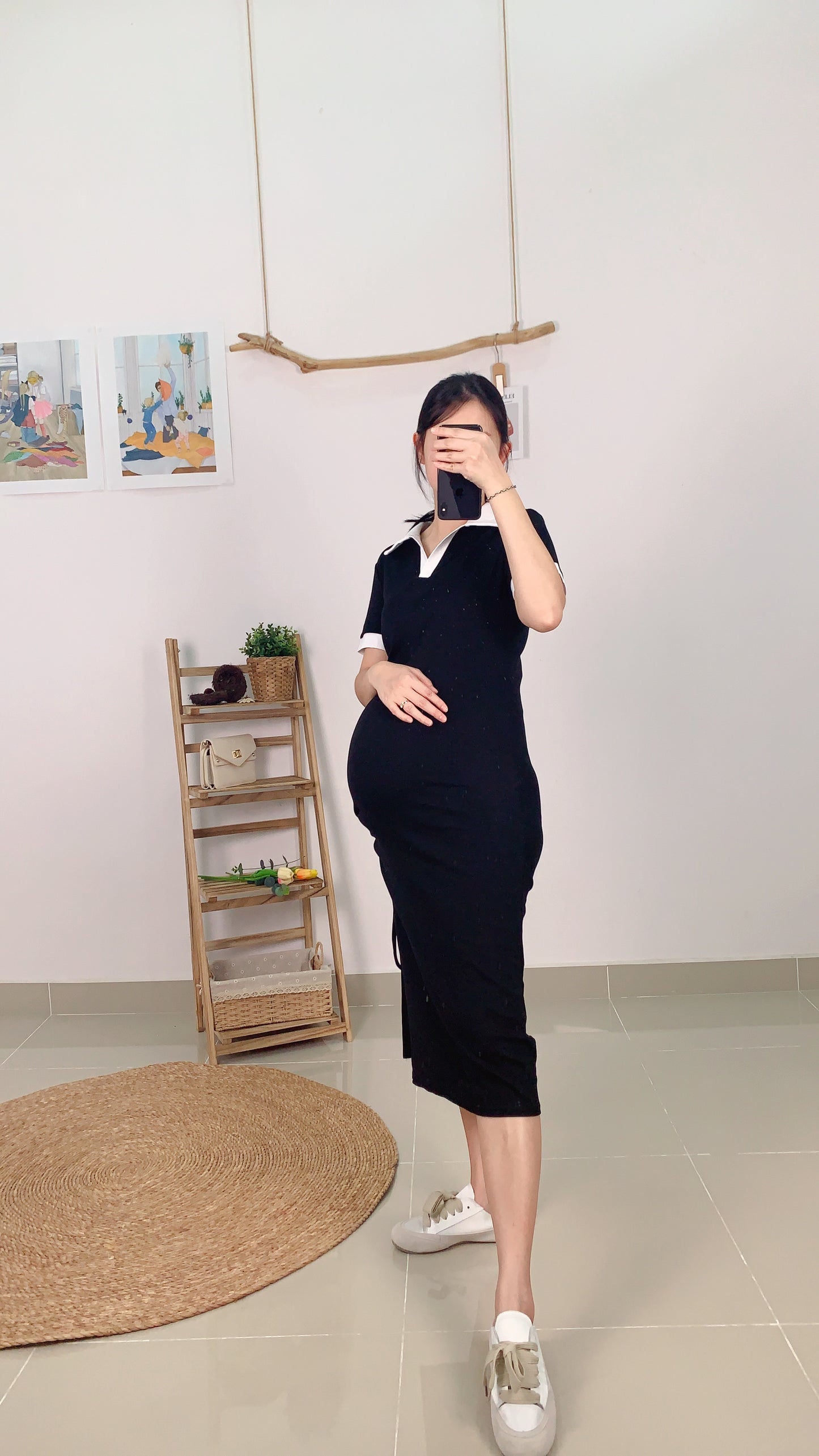 Reen Fitted Cotton Collared Dress