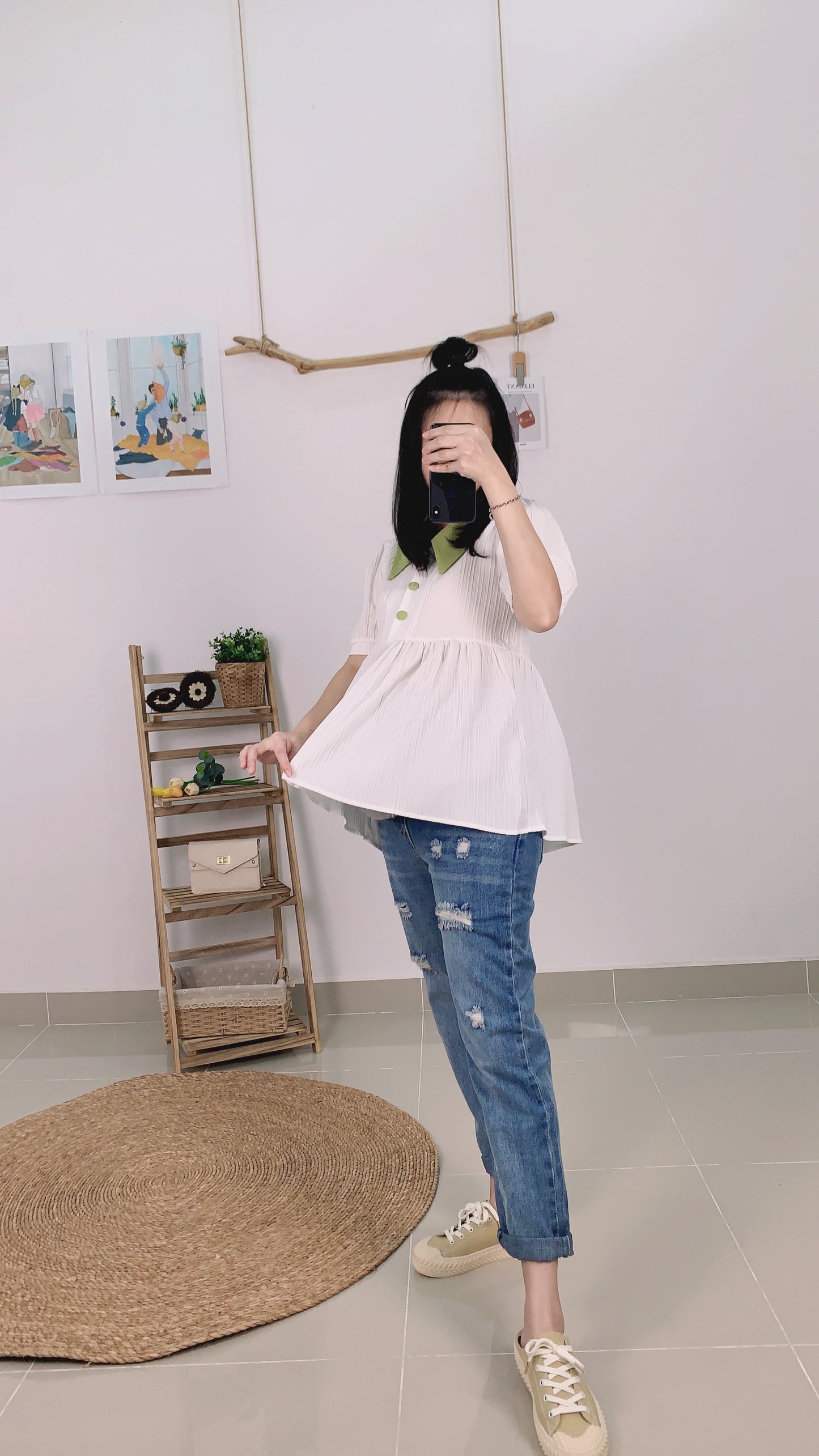 Xylia Front Button Blouse