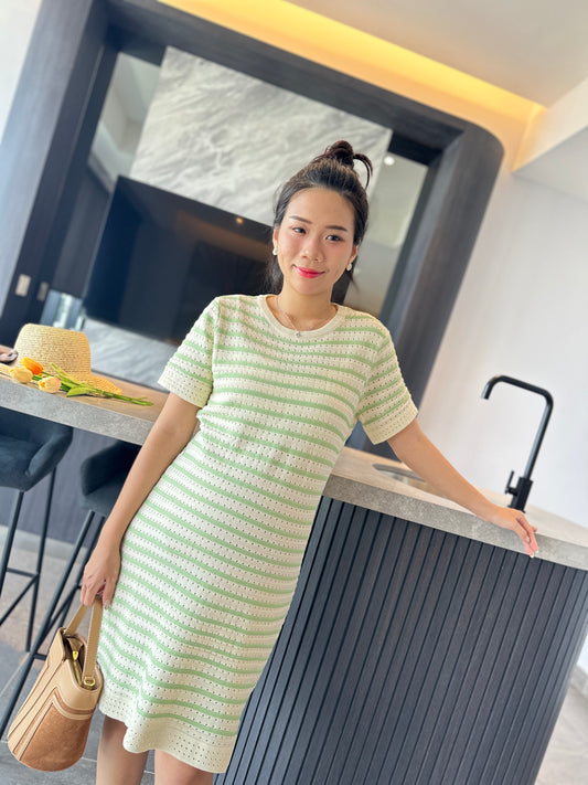 Ellass Stripes Knits Dress