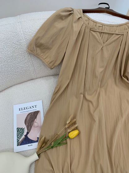 Mindee Khaki Loose Dress