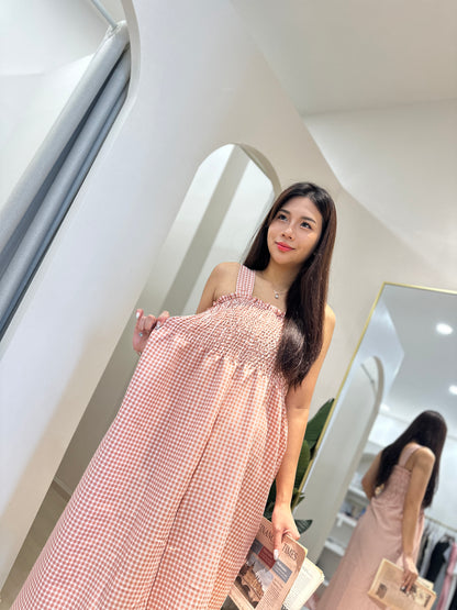 Liliah Checkered Midi Dress