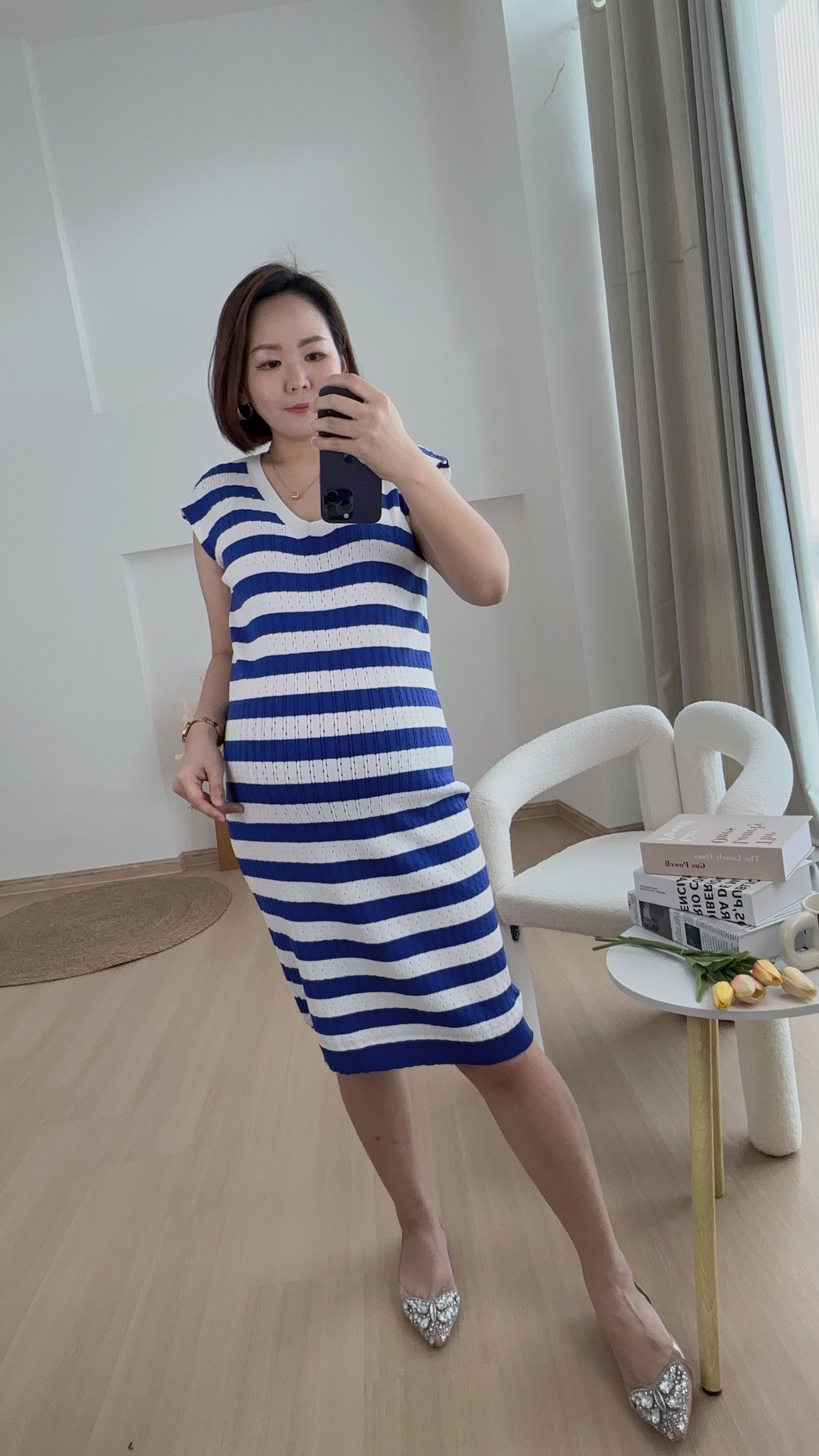 Hannah Stripes Blue Knitted Knits