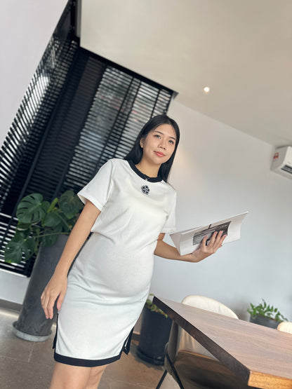 Noos Plain Knitted Knits Dress