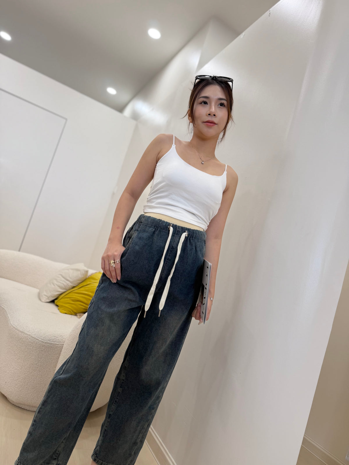 Zoee Wide-Leg Denim Pants