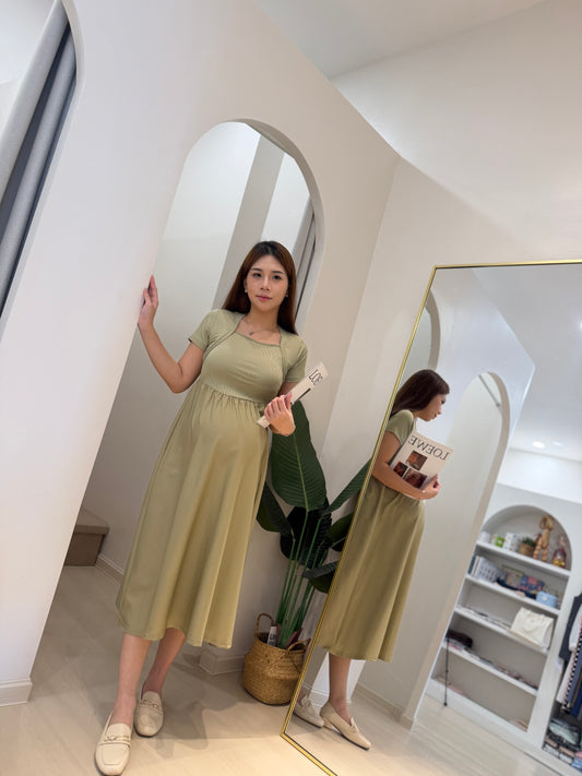 Celine Square Neck Midi Dress