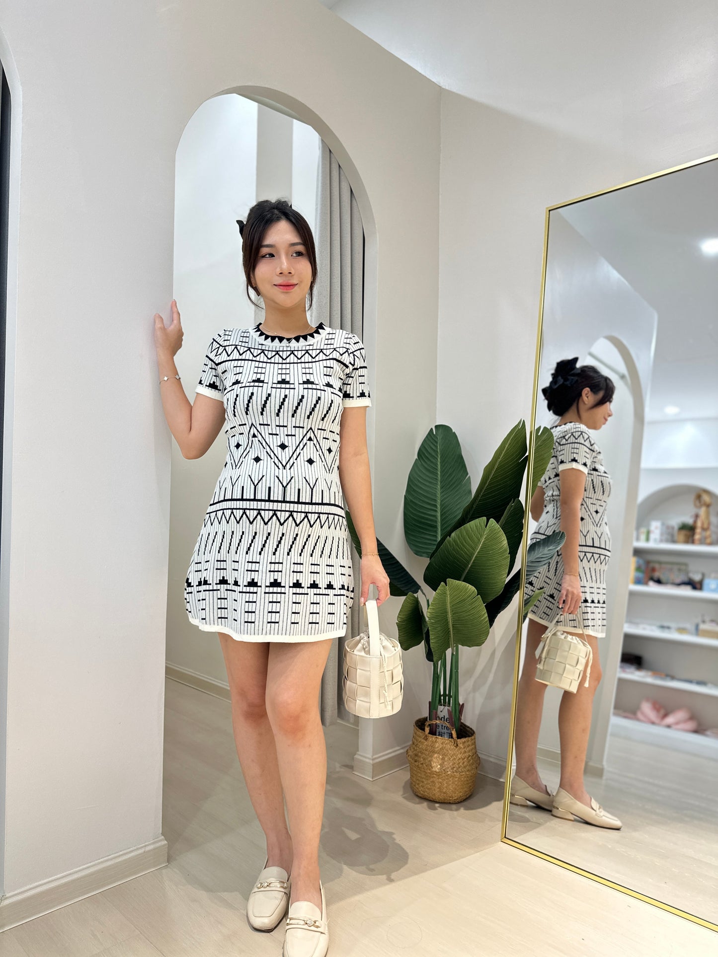 Marene Printed Knitted Dress