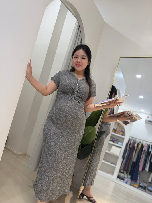 Aylin Twist Knit Maxi Dress