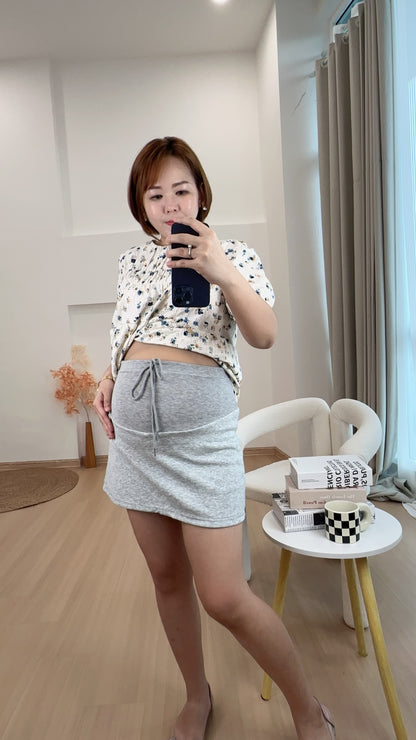 Shayne Cotton Casual Mini Skirt