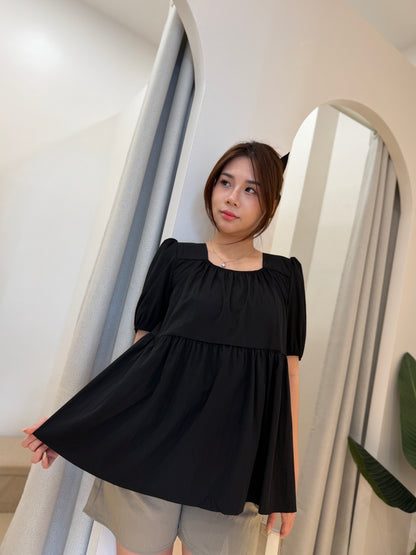 Cassia Babydoll Square Neck Top