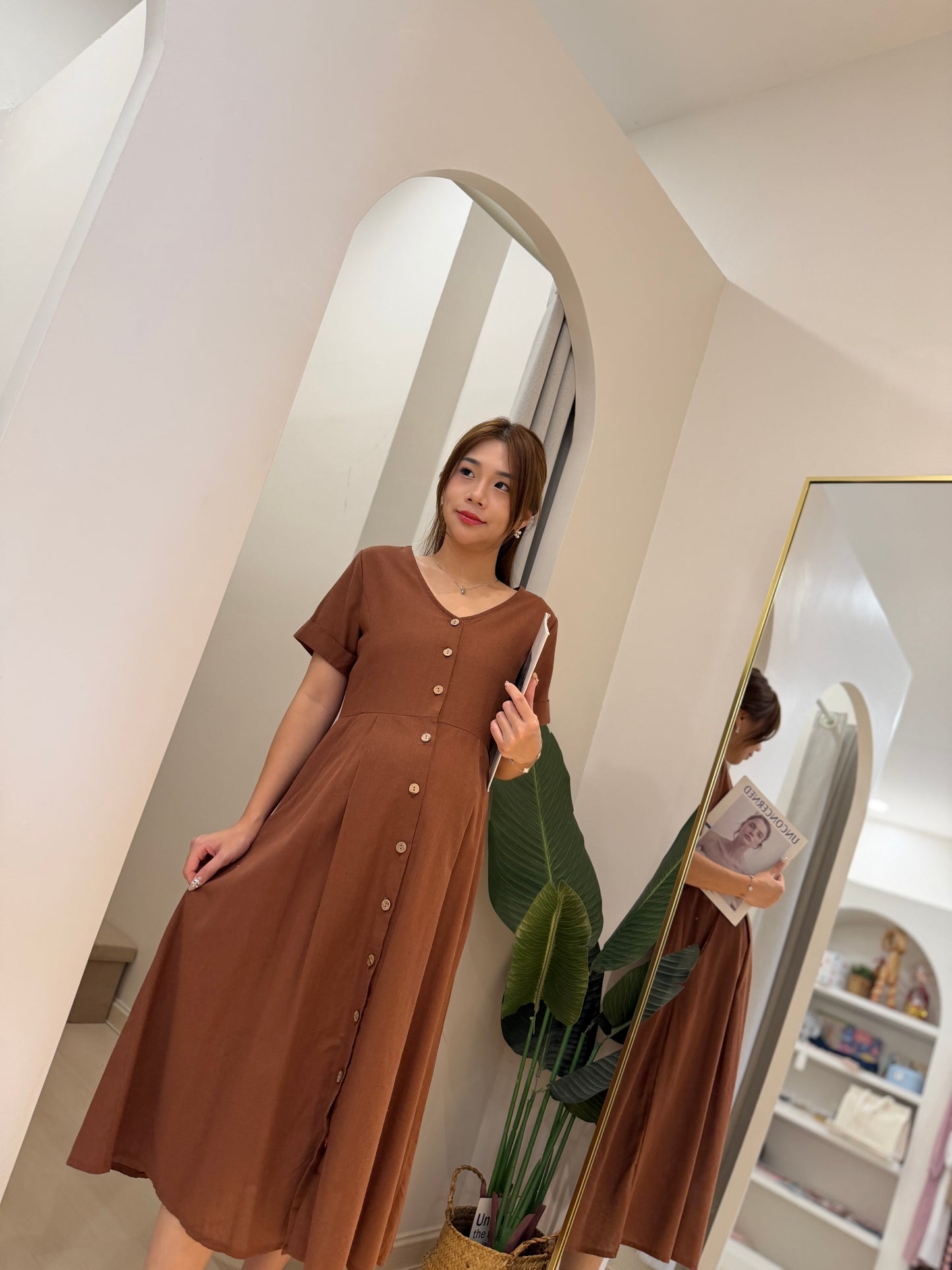 Zenna Flow Button Dress