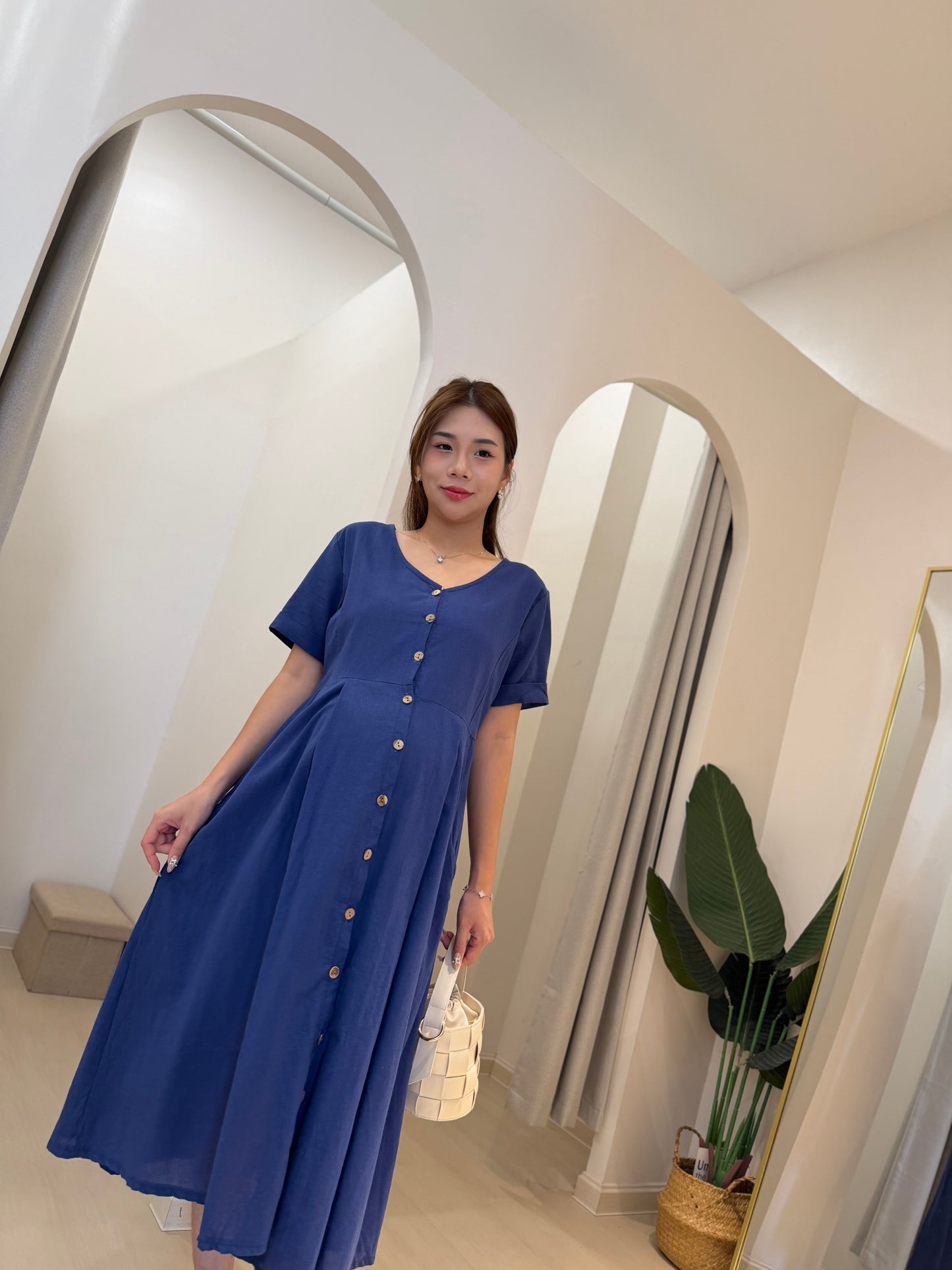 Zenna Flow Button Dress