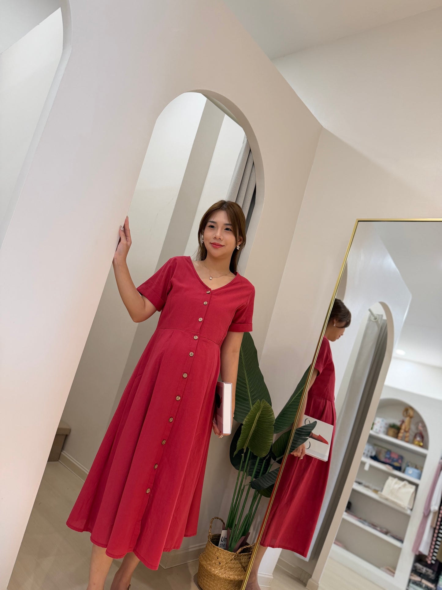 Zenna Flow Button Dress