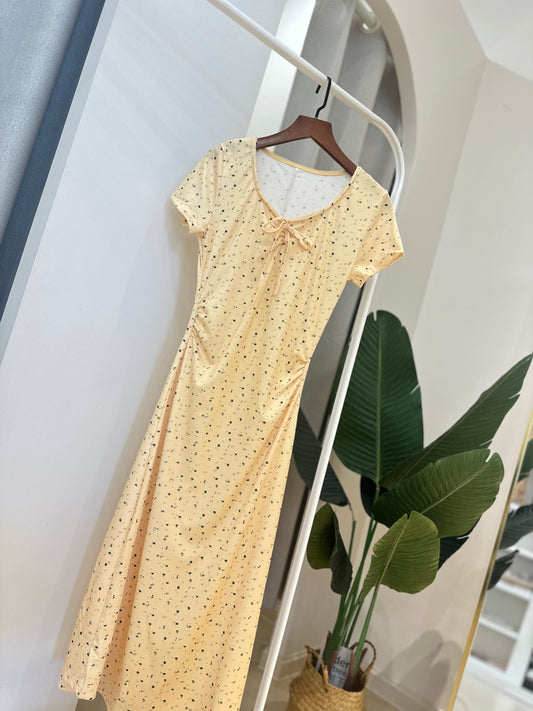 Eliza V-Neck Floral MIDI Dress