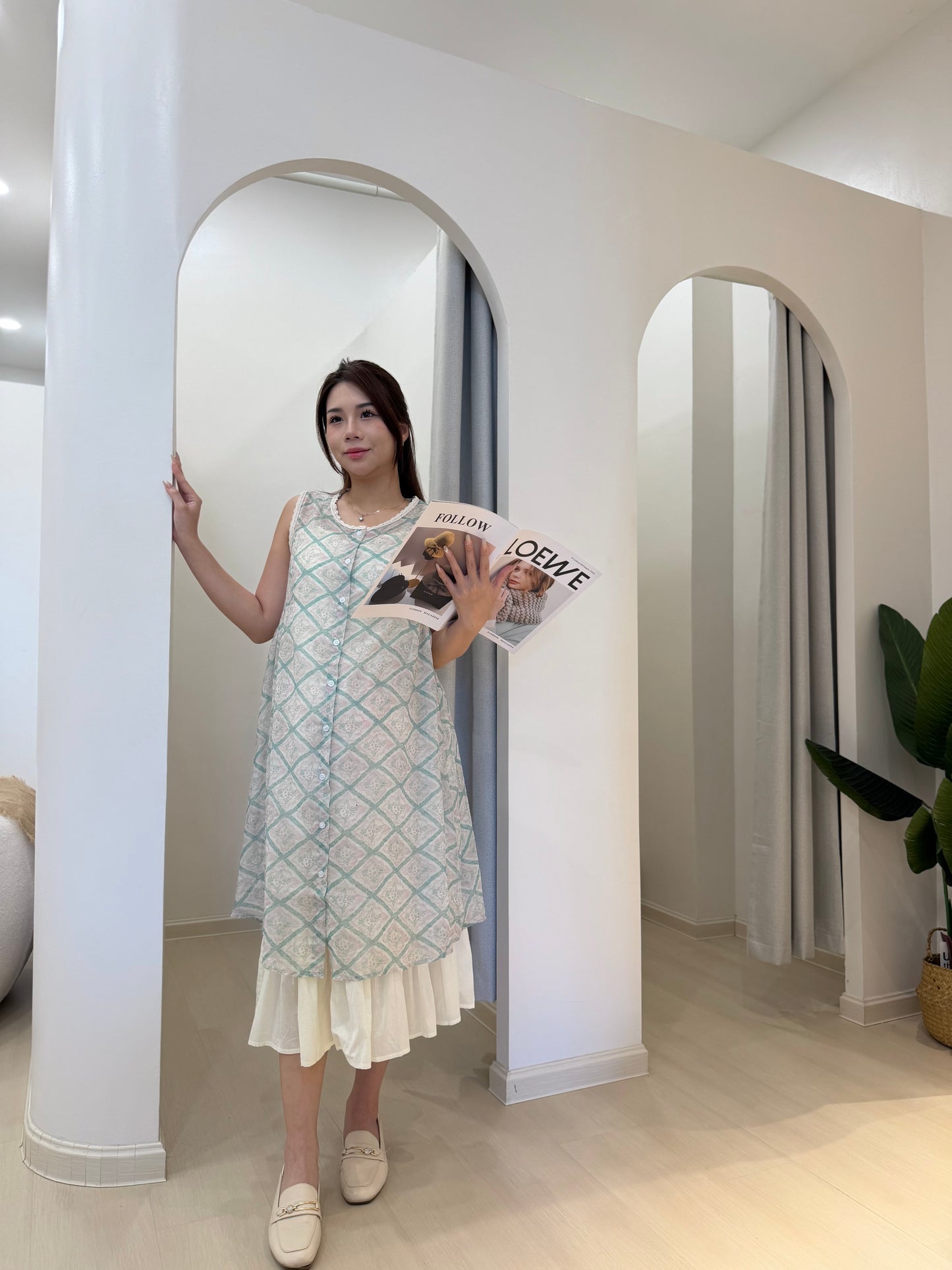 Kirana Plaid 2-Piece Dress Set