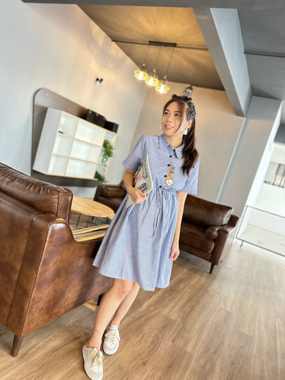 Weyzoe  Kitten Blue Stripes Dress