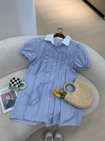 Zelia Striped Collar Dress