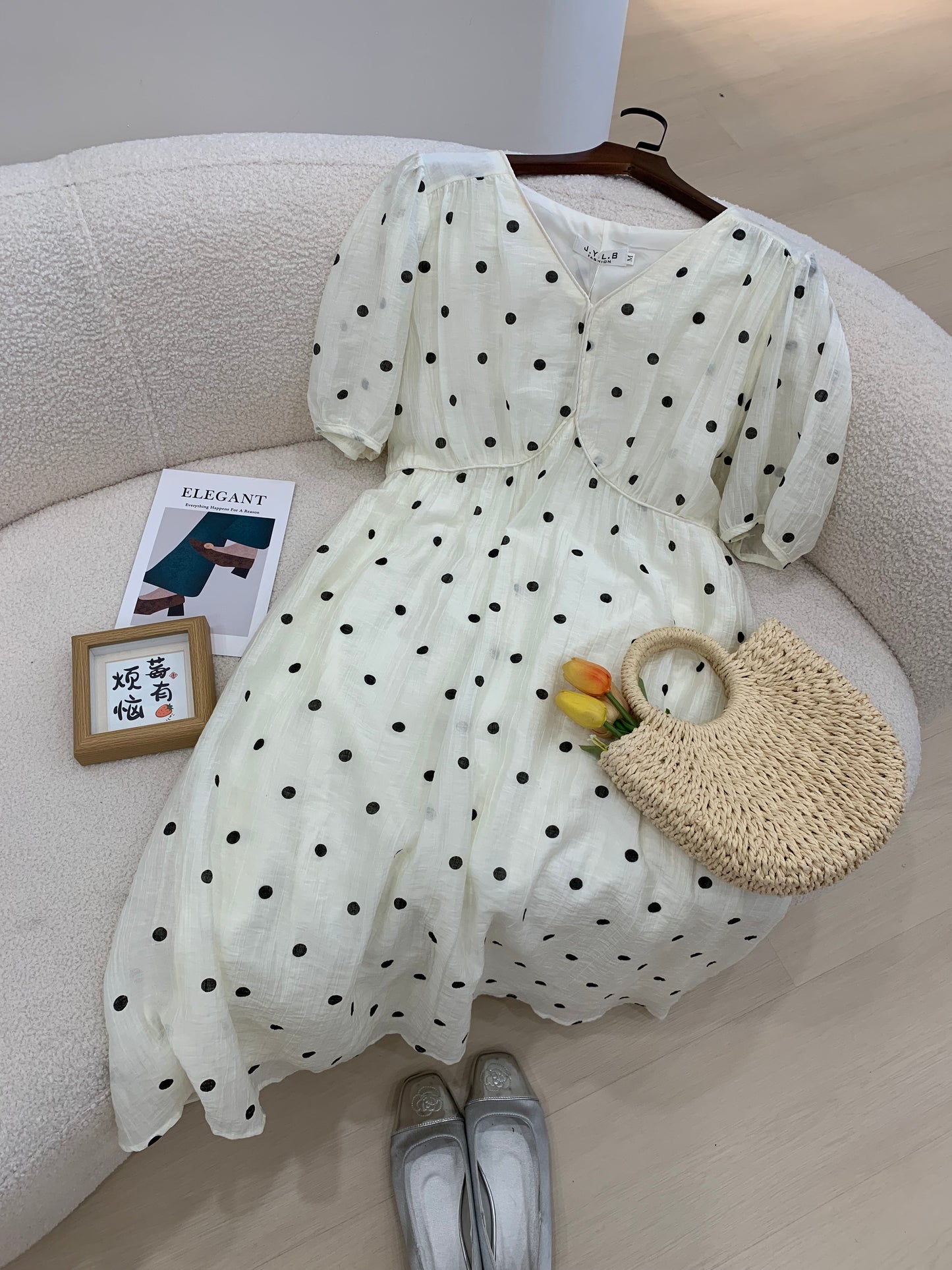 Hazie Polka Flowy Dress