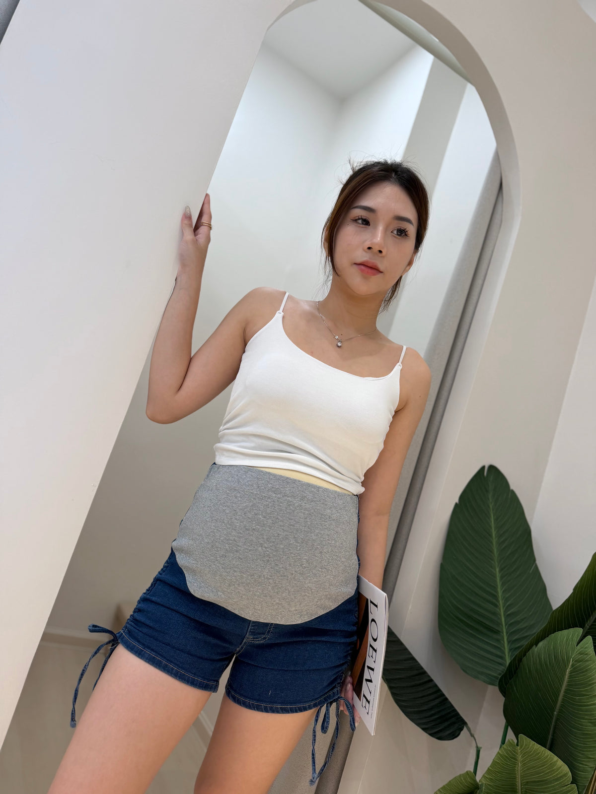 Romy Drawstring Denim Shorts