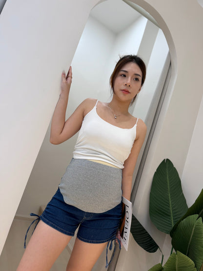 Romy Drawstring Denim Shorts