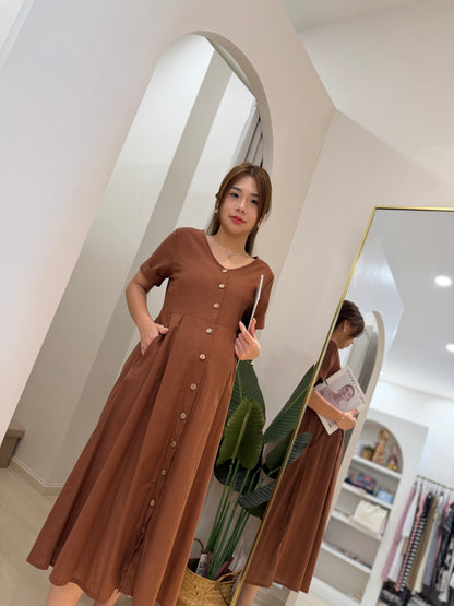 Zenna Flow Button Dress