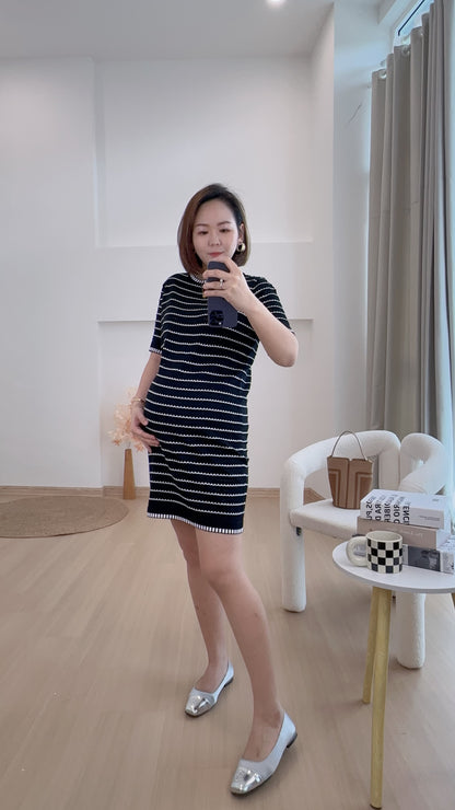 Diorlyn Stripes Knits Dress