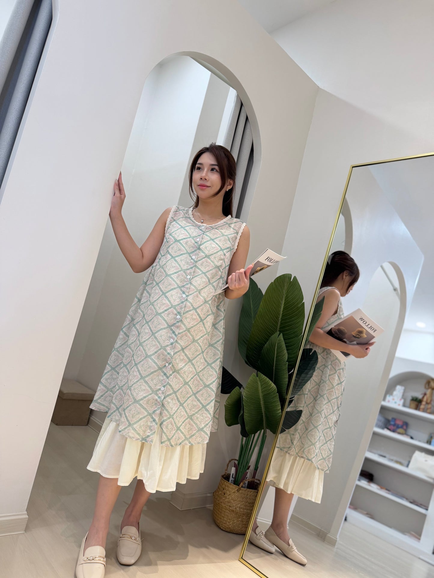 Kirana Plaid 2-Piece Dress Set