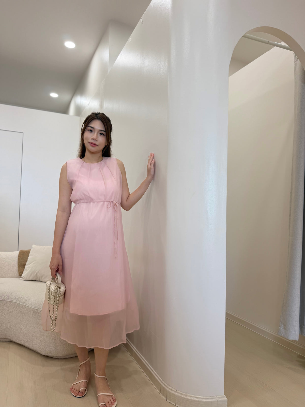 Avelisse Sheer Chiffon Dress