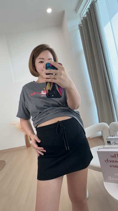 Shayne Cotton Casual Mini Skirt