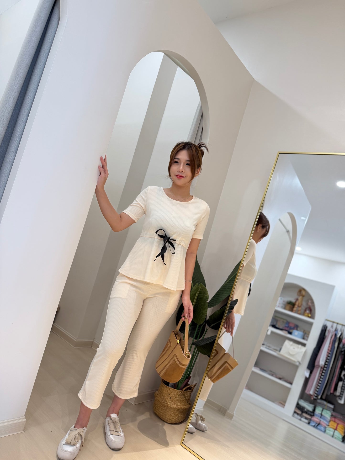 Mikka Ribbed Maternity Set