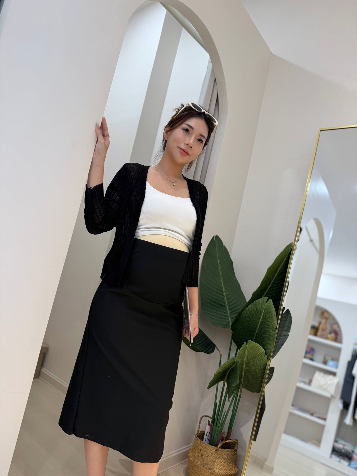 Solene Maternity Midi Skirt