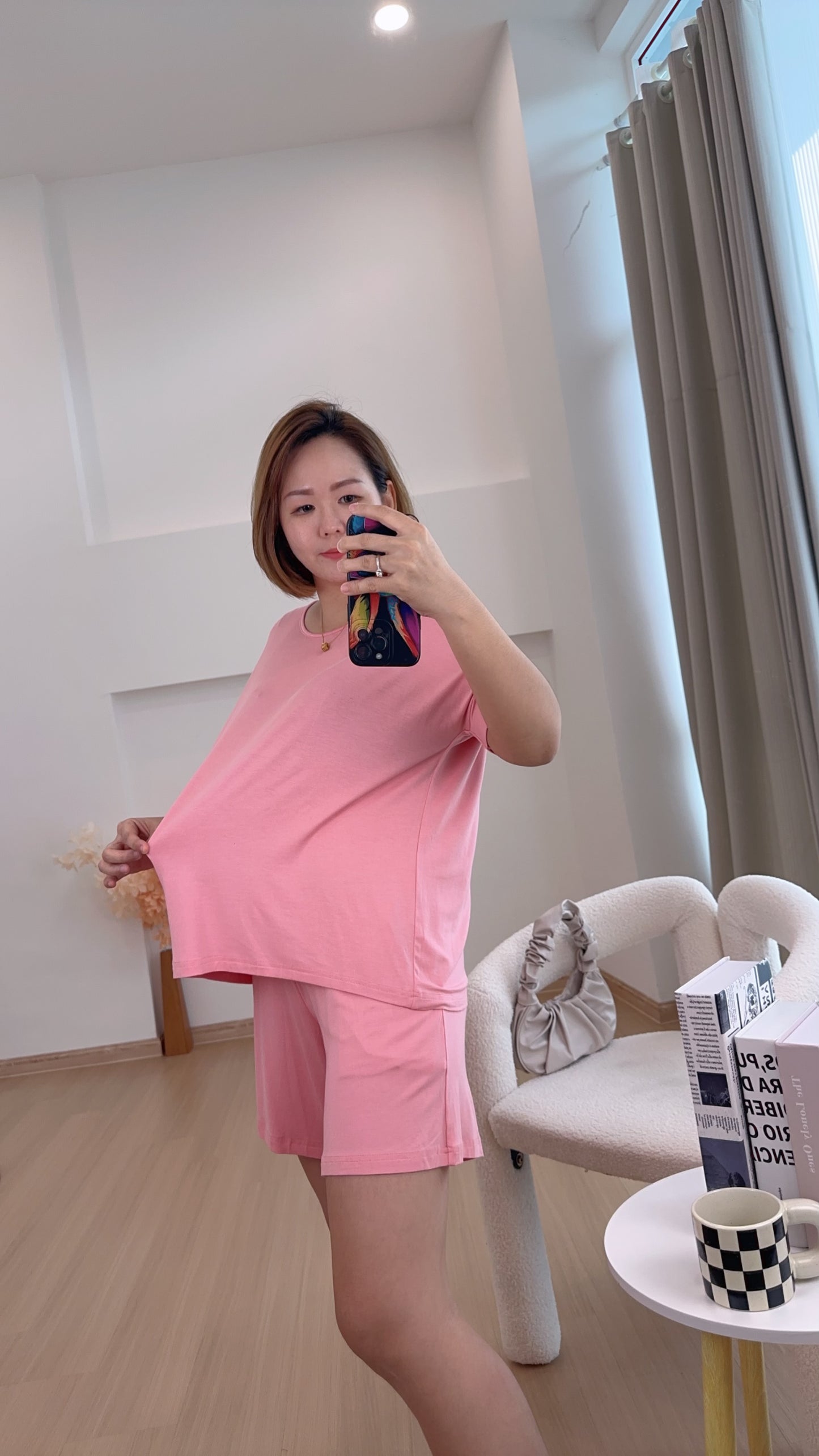 Alix EasyFit Round-Neck Top And Bottom Set