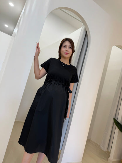 Zoyya Drawstring Pocket Flare Dress