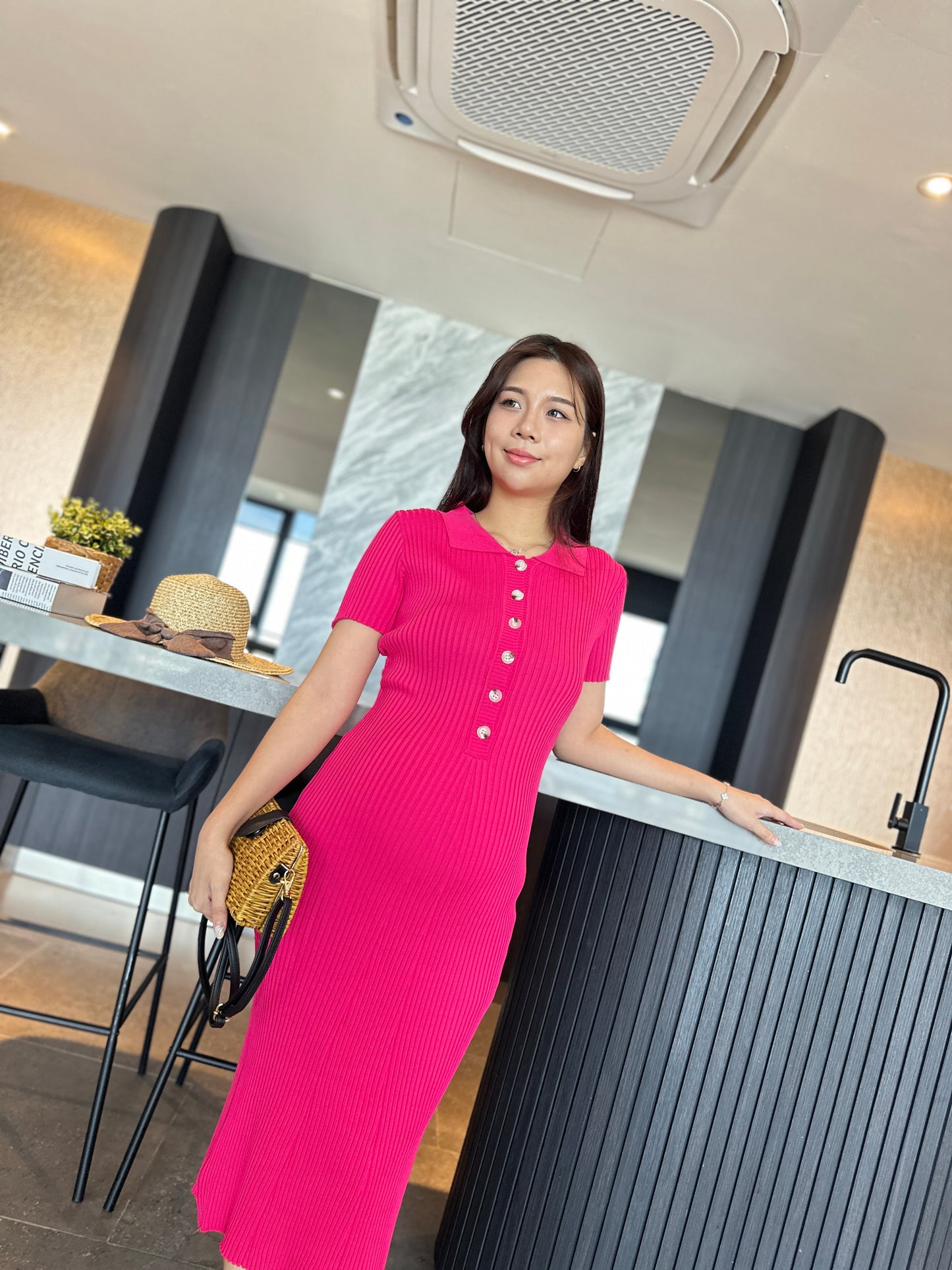 Yuna Knits Fitted Dress