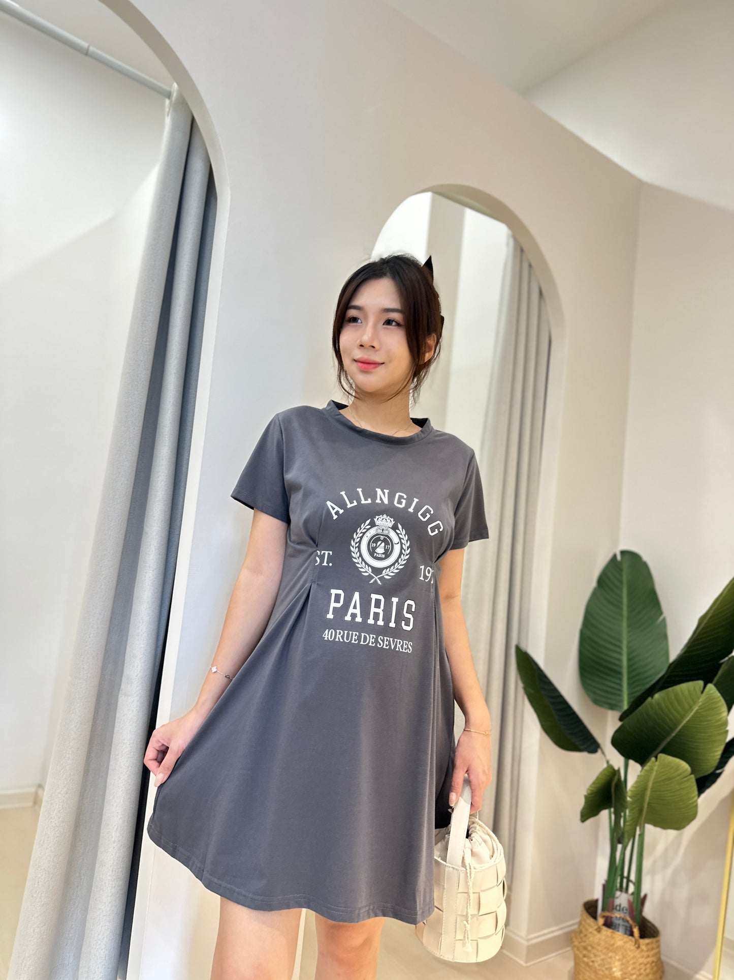 Elle Cotton Sleeved Dress