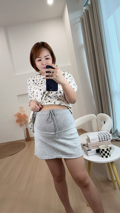 Shayne Cotton Casual Mini Skirt