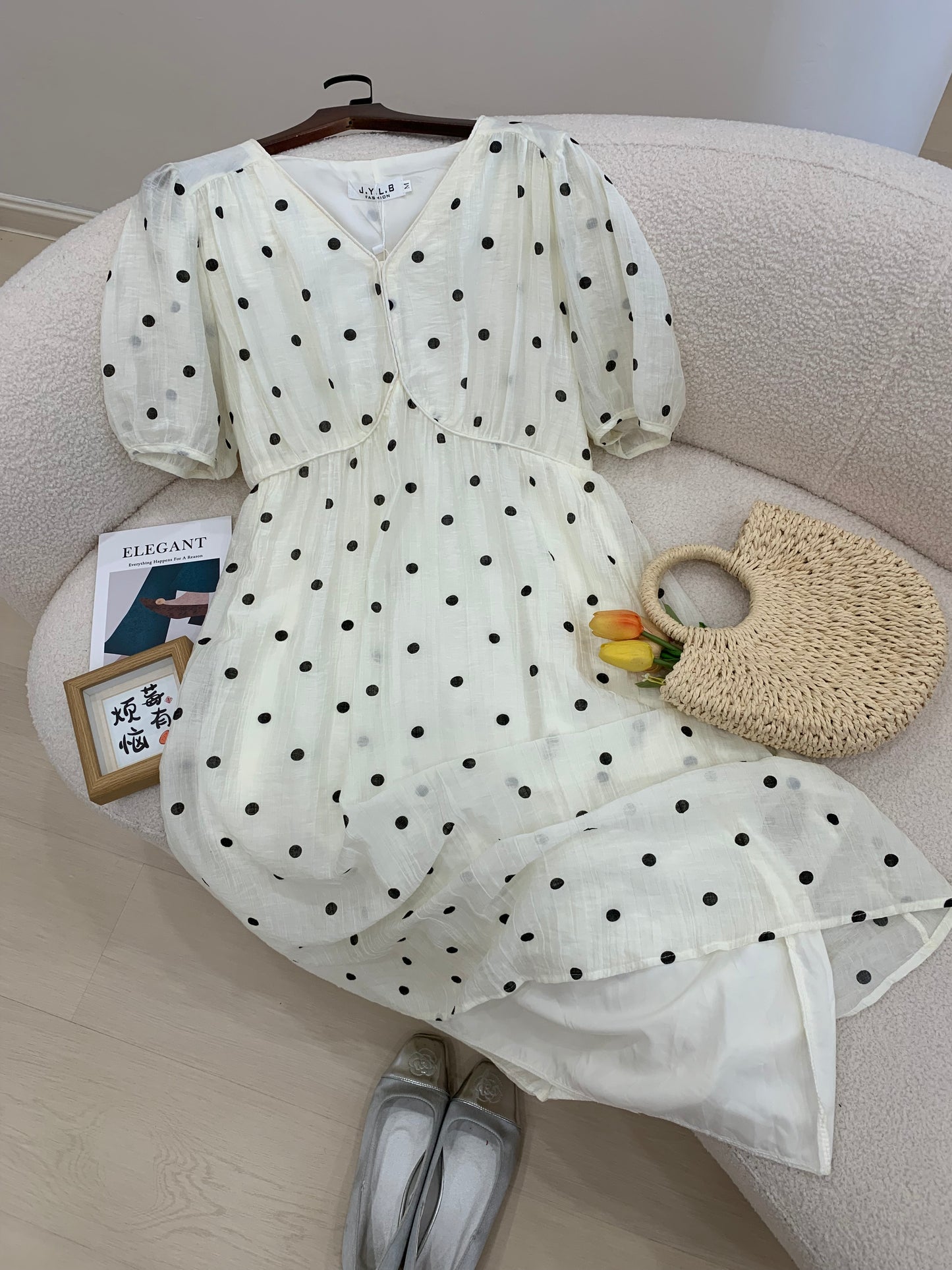 Hazie Polka Flowy Dress