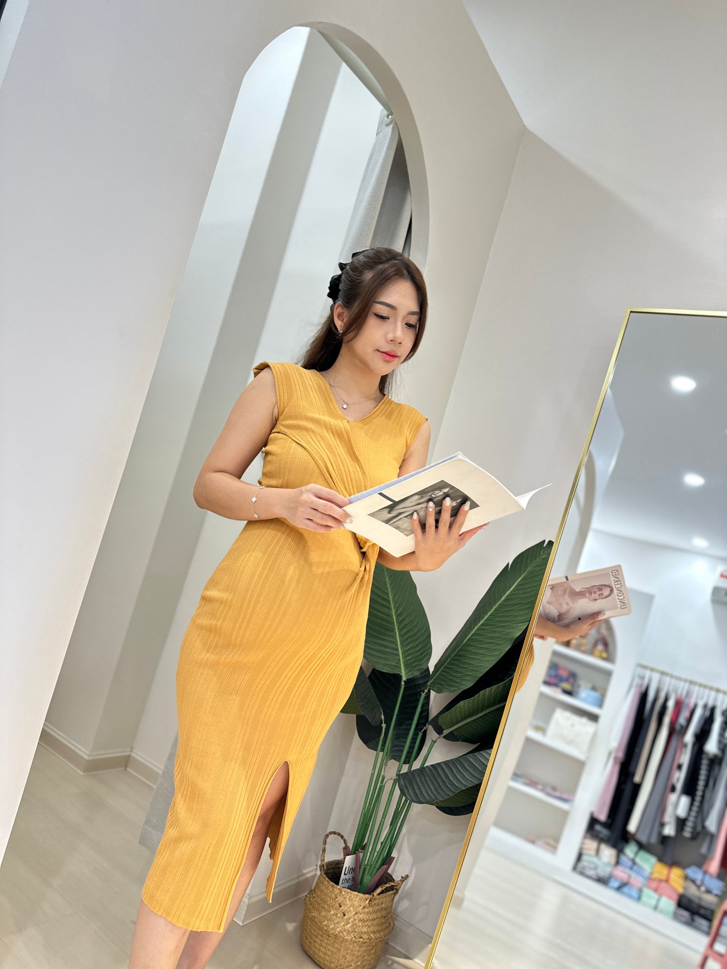 Aemi Fitted Knit Dress