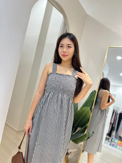 Liliah Checkered Midi Dress