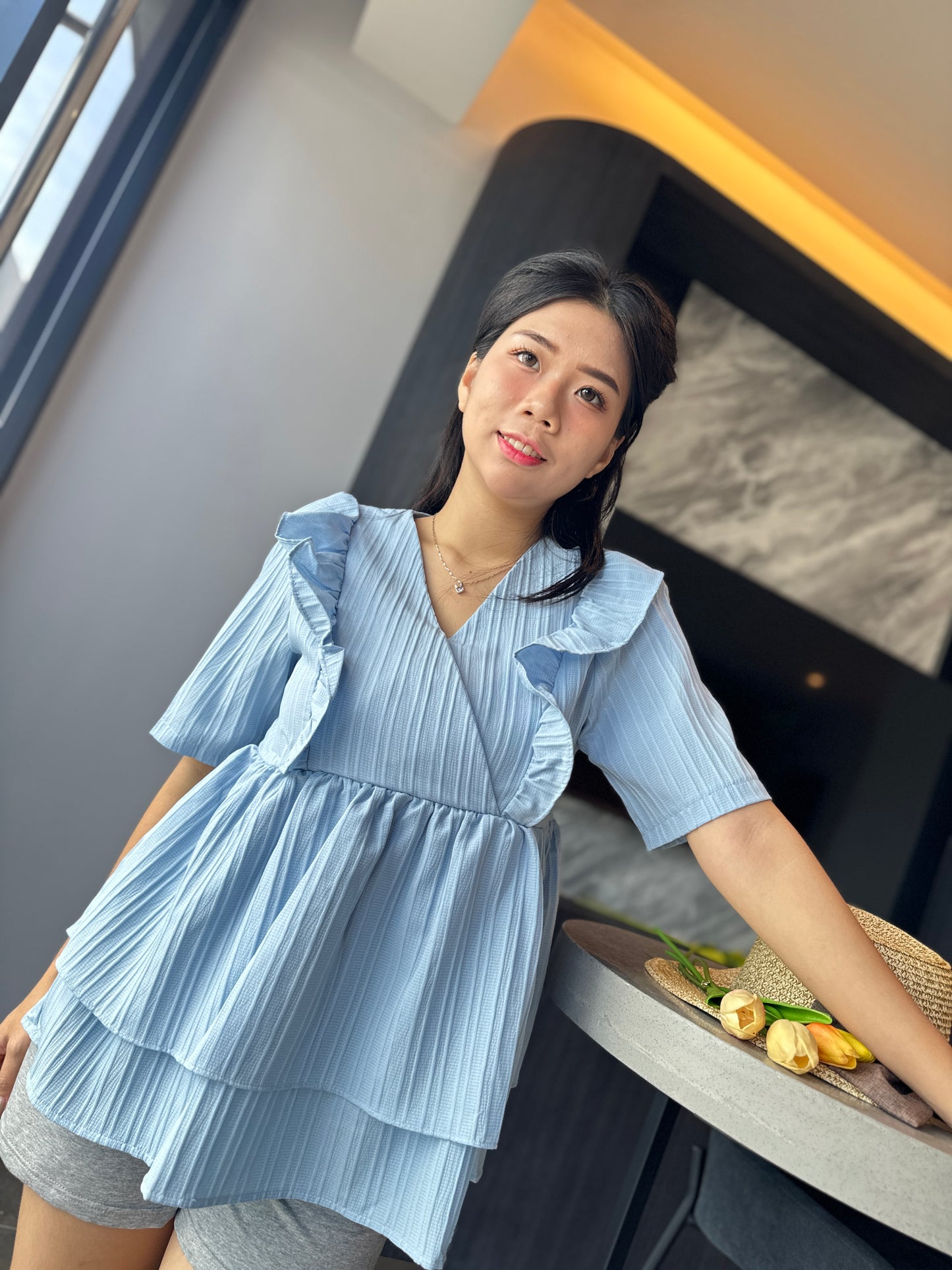 Deeah Sleeved Layer Blouse