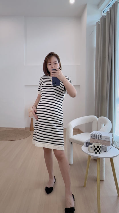 Ellass Stripes Knits Dress