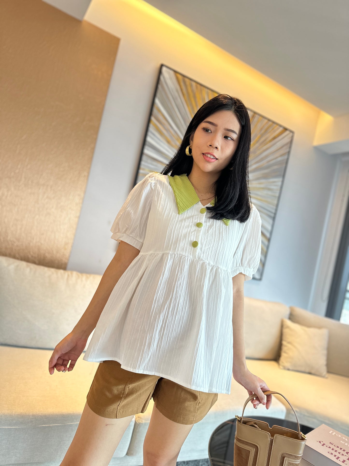 Xylia Front Button Blouse