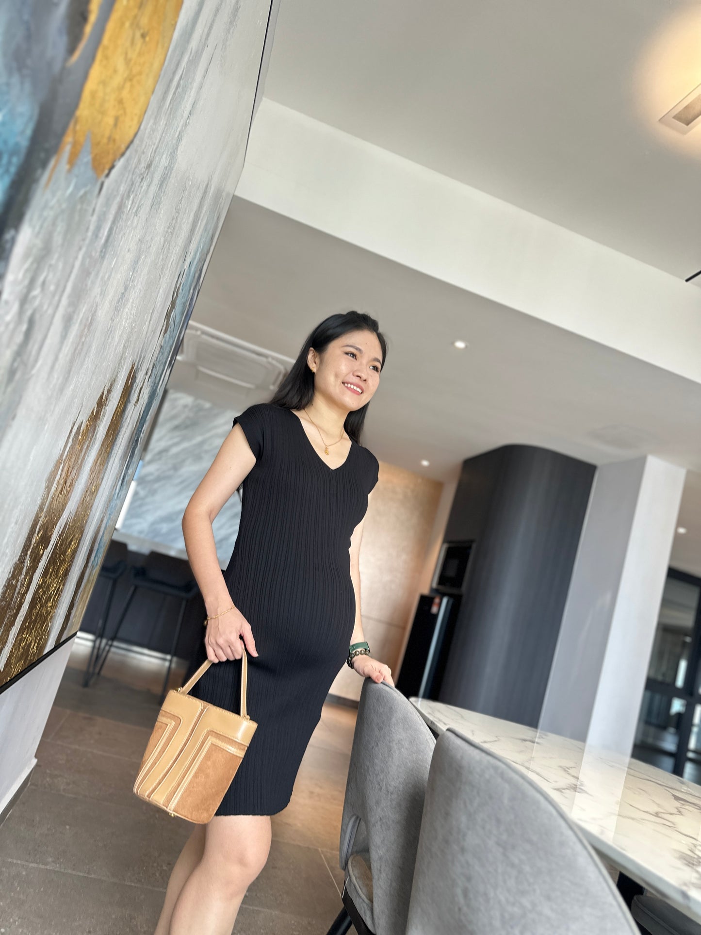 Viion Fitted Knits Dress