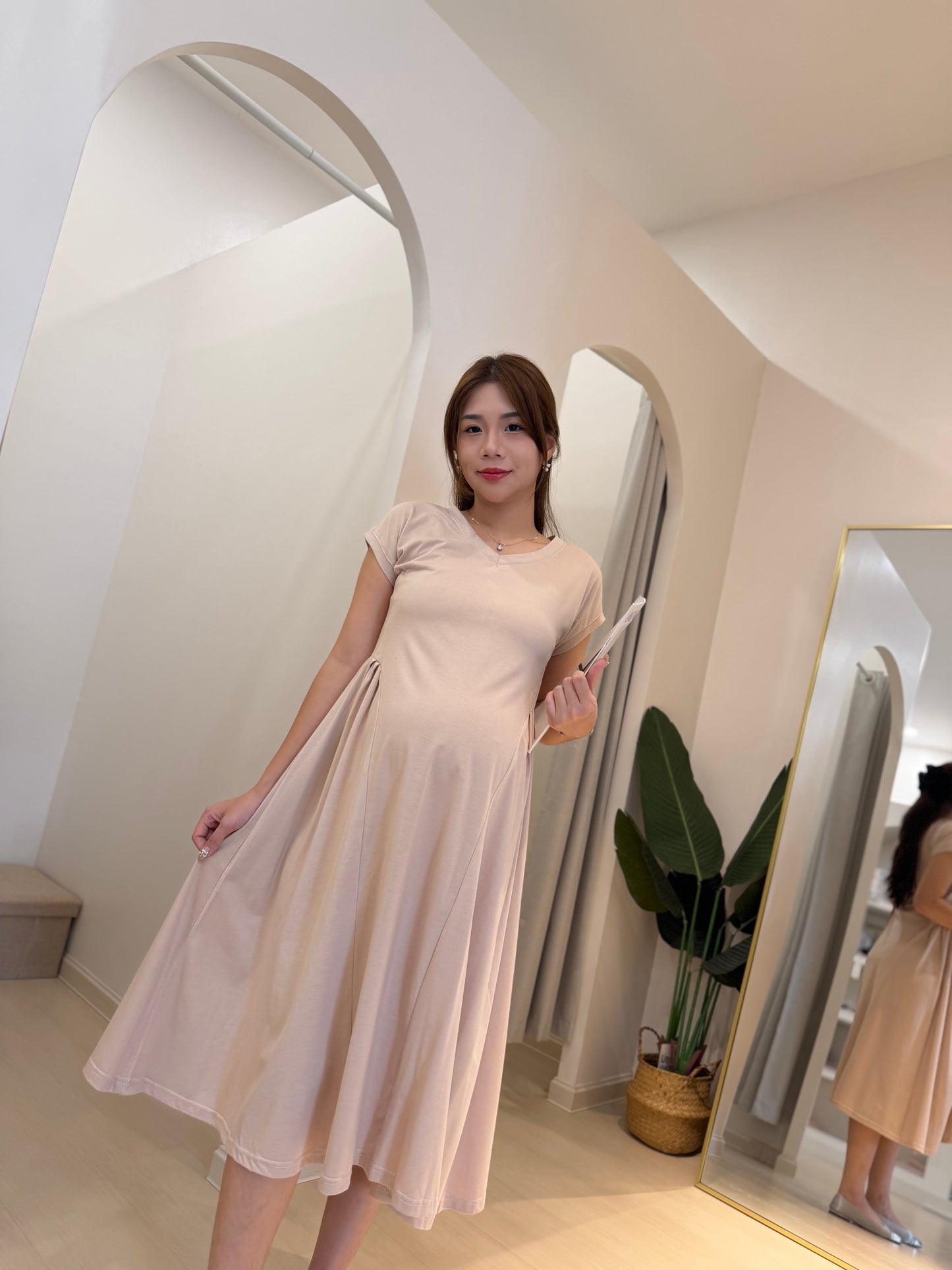 Caelyn Luxe Cotton Flow Dress