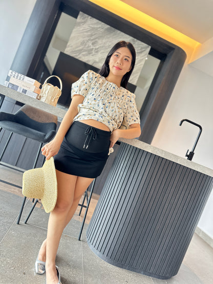 Shayne Cotton Casual Mini Skirt