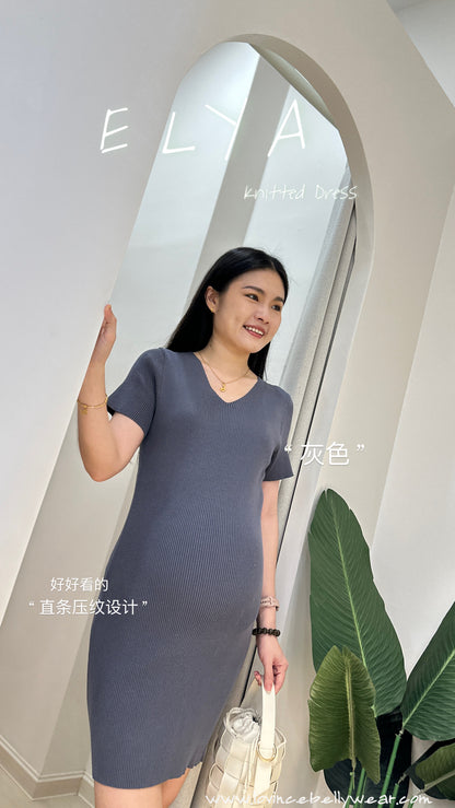 Elya V-Neck Knitted Dress