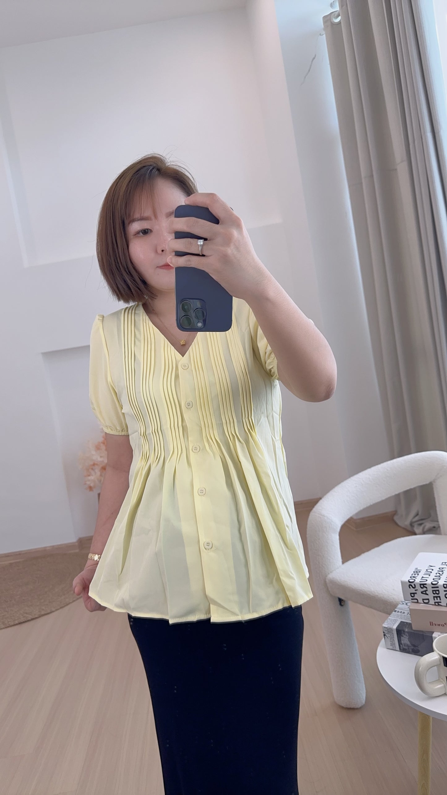 Emayne Sleeved Button Blouse