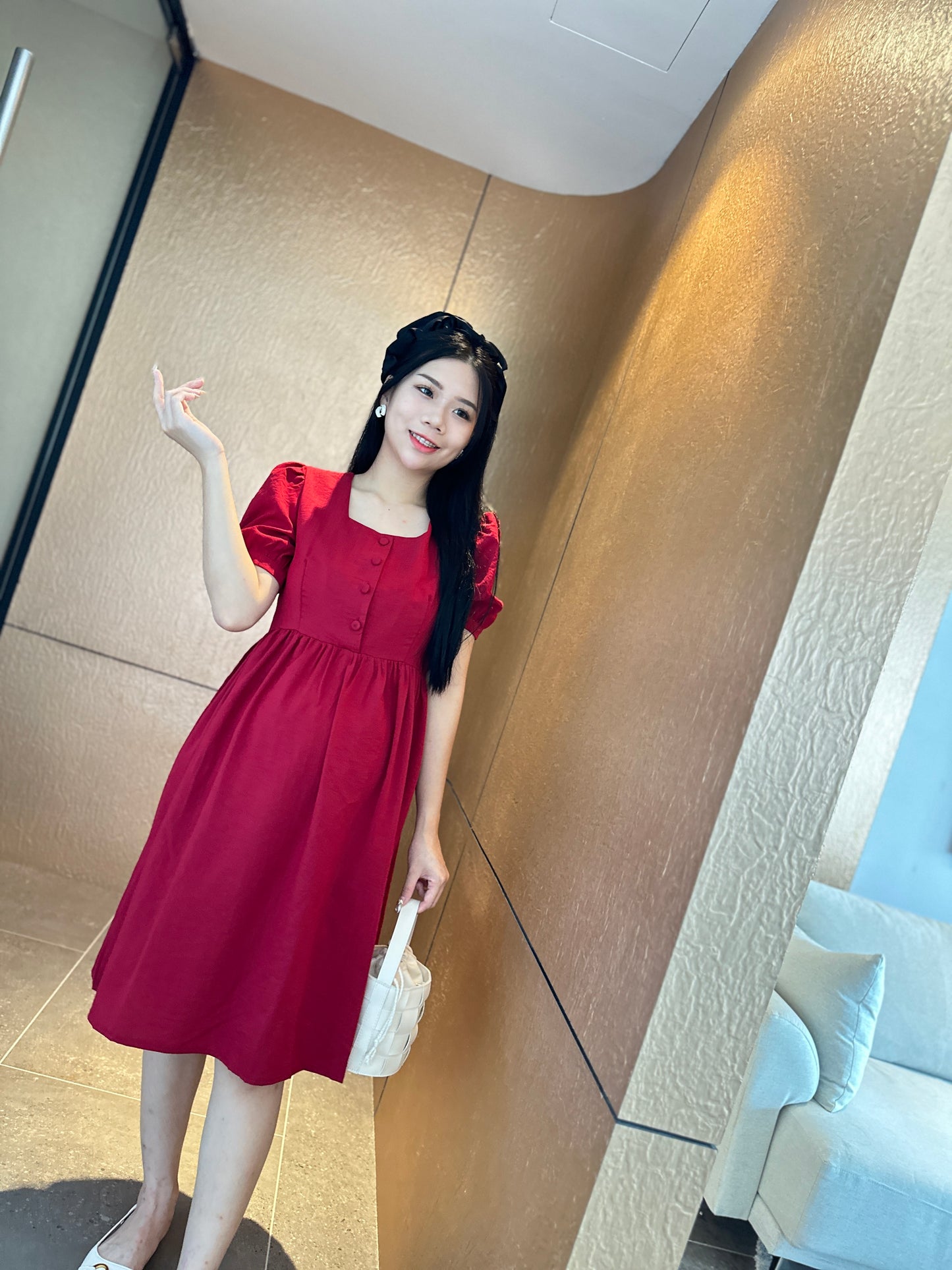 Sue-Ann Square Neck Dress