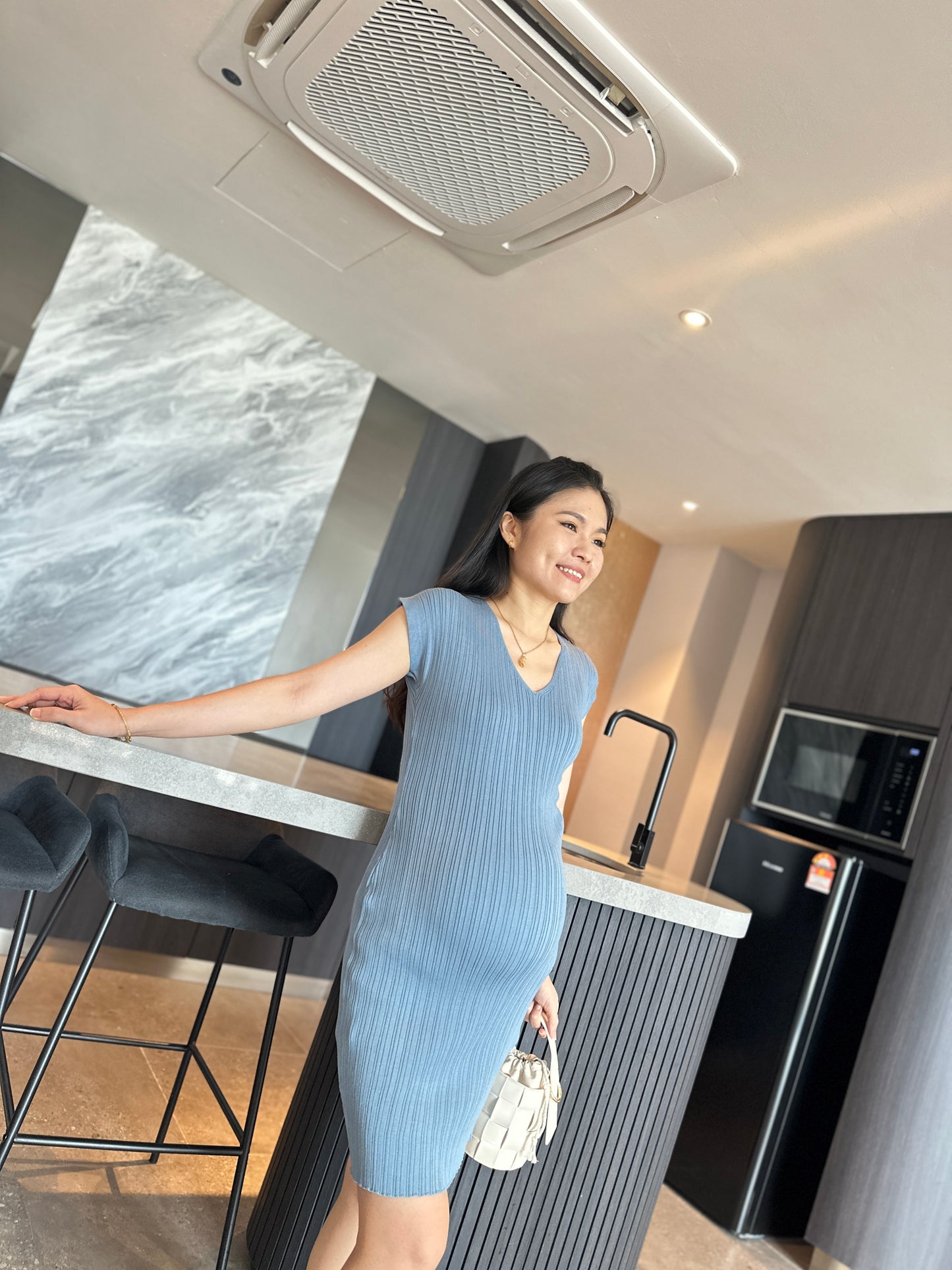 Viion Fitted Knits Dress